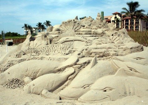 sandcastle building contest