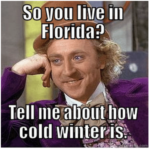 how cold is it in Florida